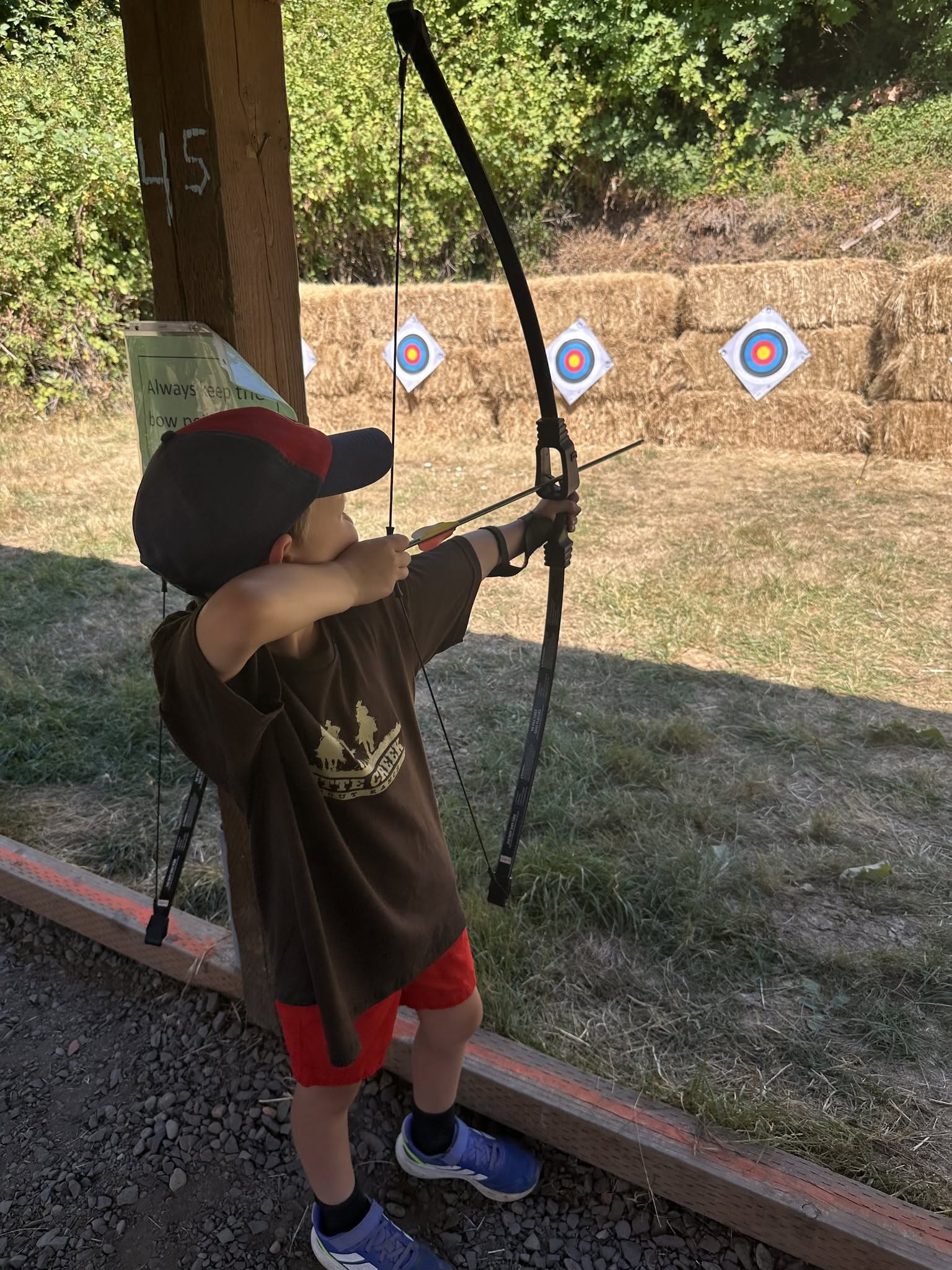 Scouts doing archery